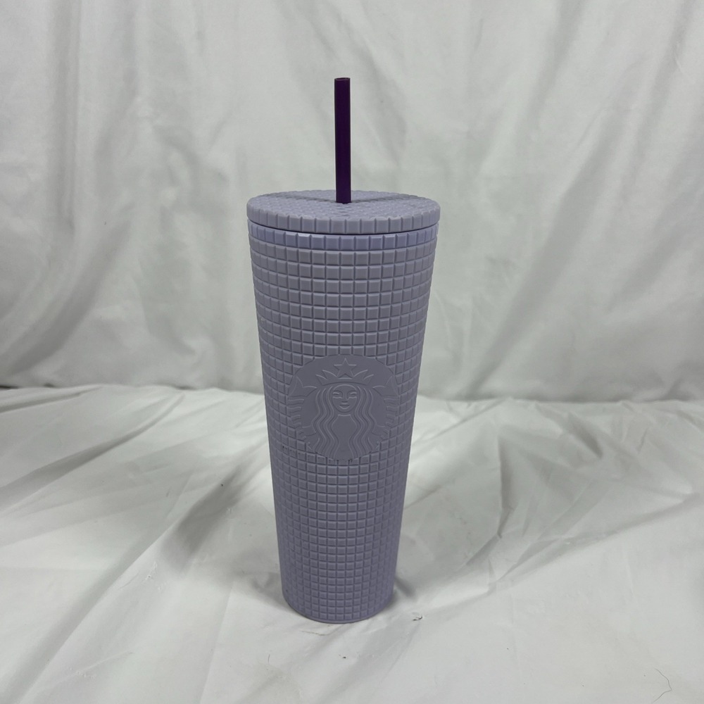 Starbucks Summer 2023 - Lavender Soft Touch Grid Tumbler (Cold Cup) - 24 oz
